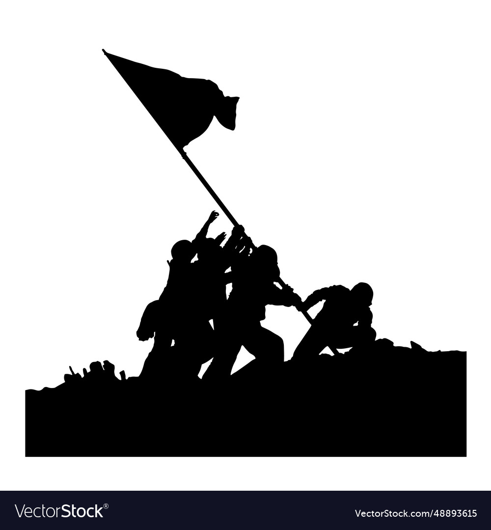 Iwo jima monument Royalty Free Vector Image - VectorStock