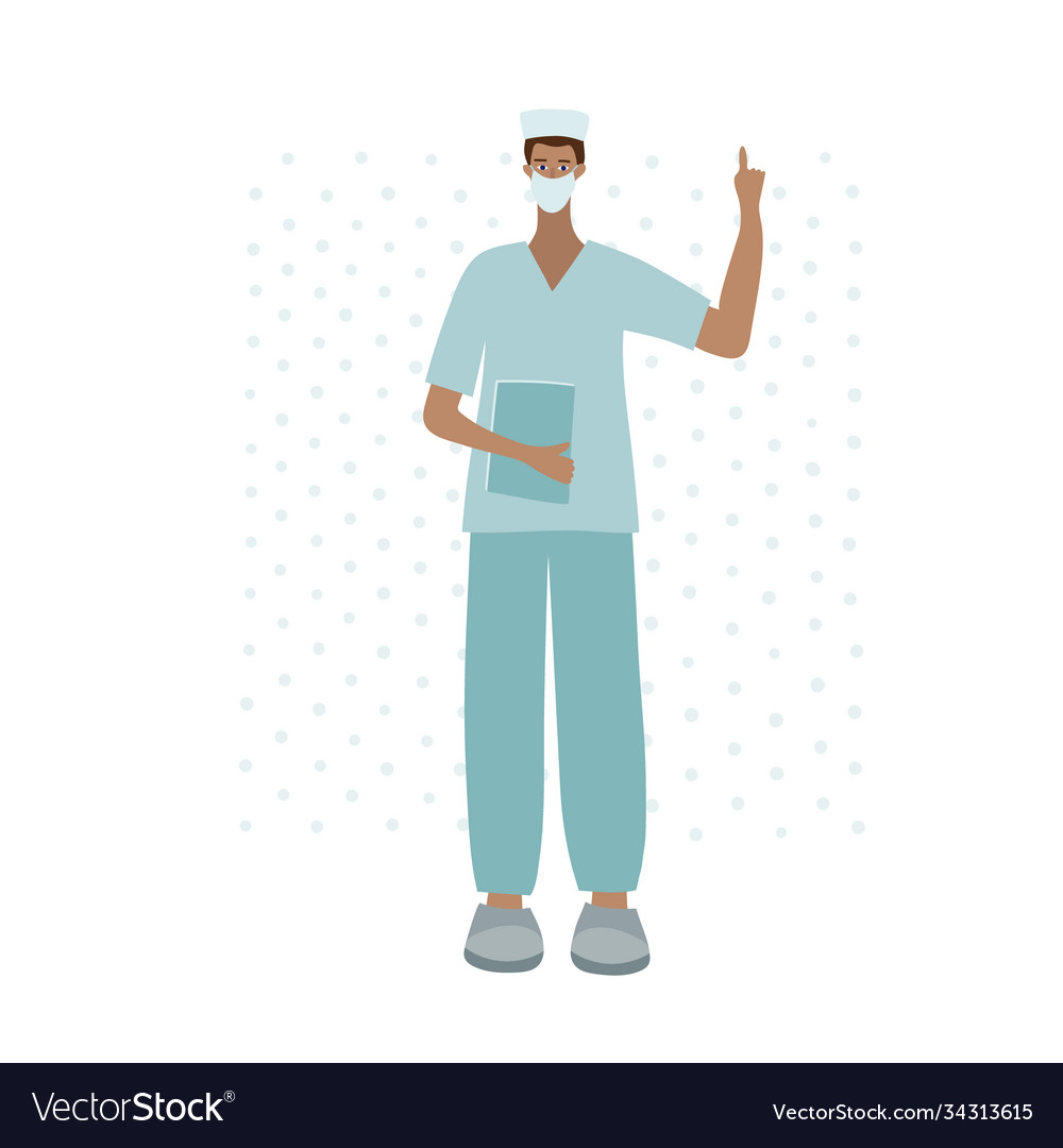 Medical doctor nurse pointing finger