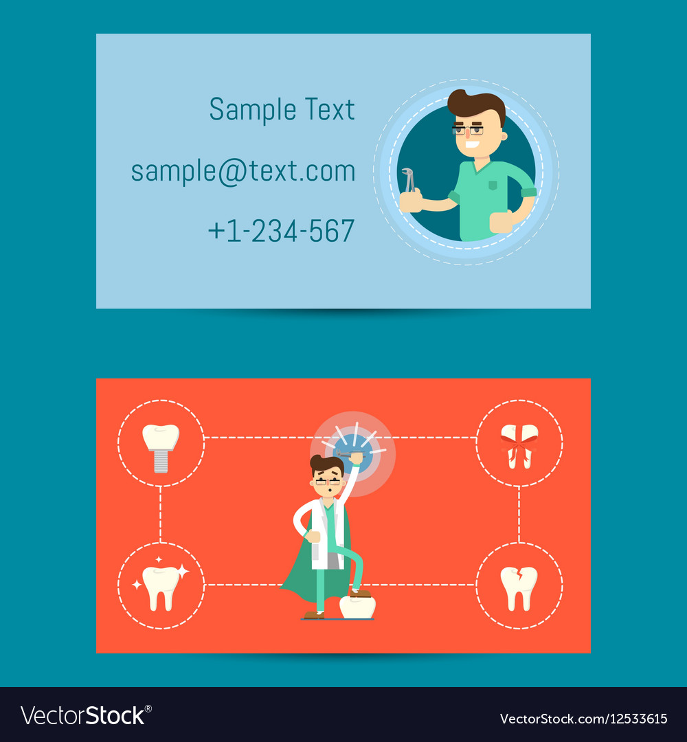 Professional business card for dentists