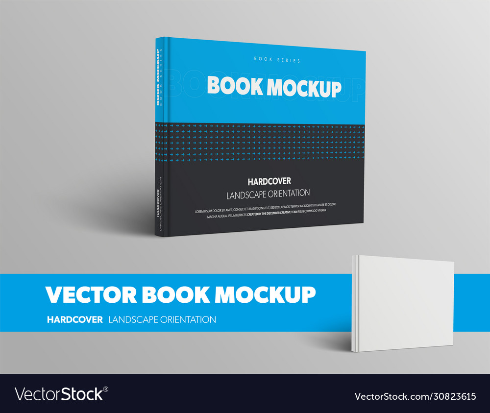 Template closed standing book front view Vector Image