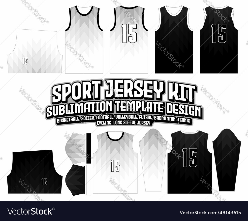 Triangle grey jersey design sportswear template