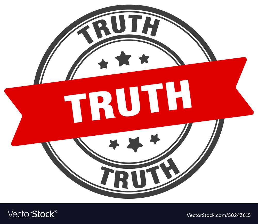 Truth stamp label on transparent background Vector Image