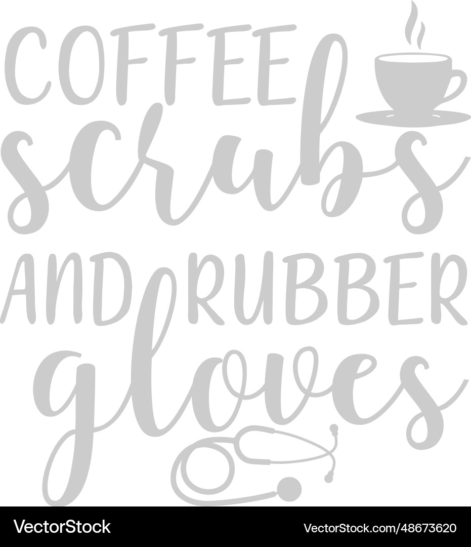 Coffee scrubs and rubber gloves Royalty Free Vector Image