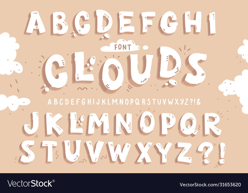 Font set clouds