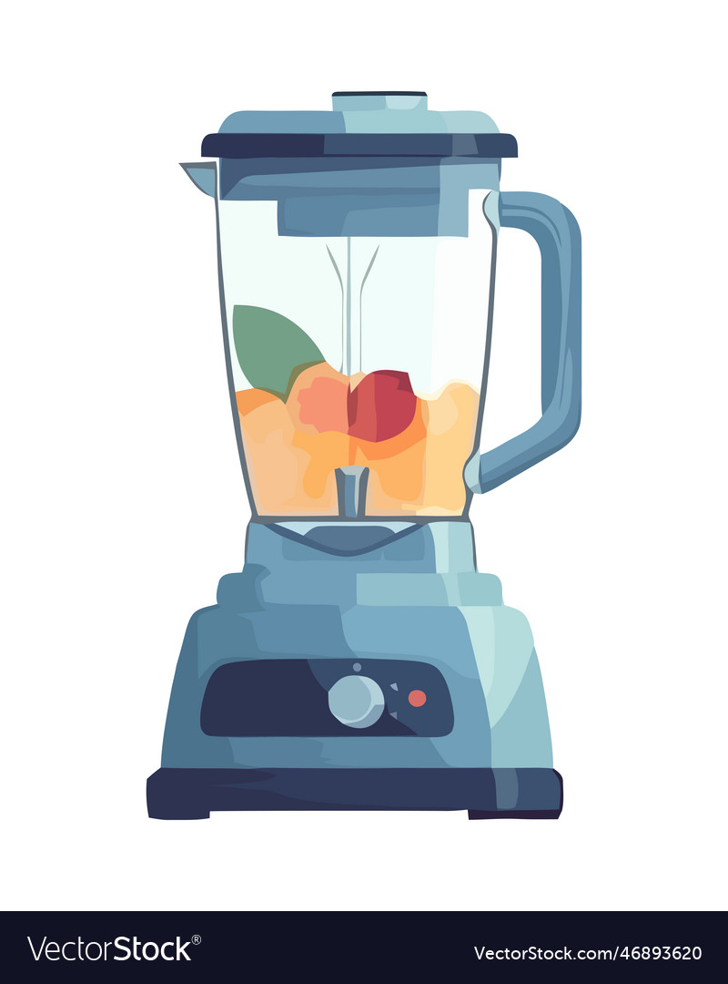 Fresh fruit in modern electric blender