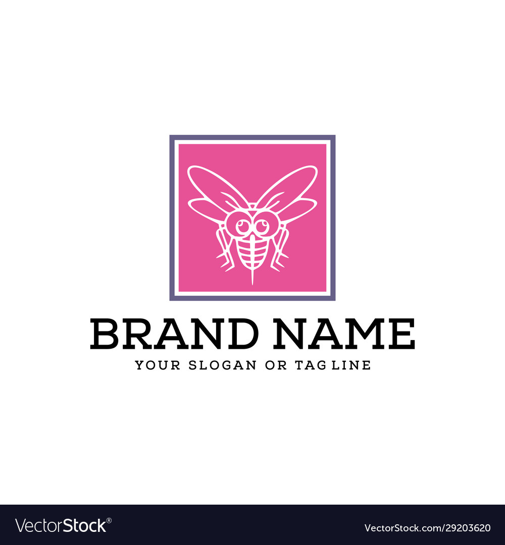 Mosquito logo design template white background