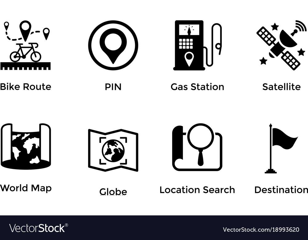 Kartenpaket und Navigations-Glyphen-Symbole 5