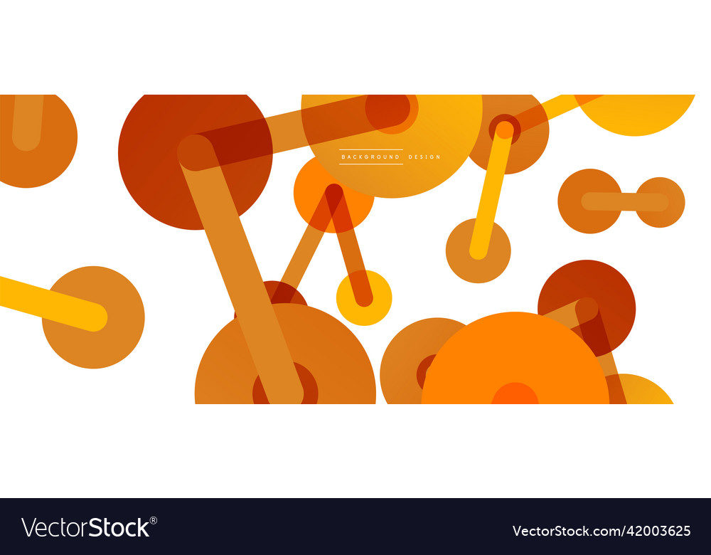 Abstract background round dots connected by lines Vector Image