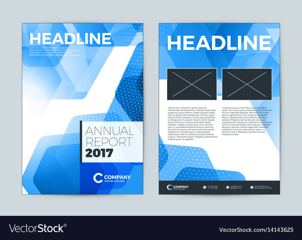 Annual report cover design template flyer