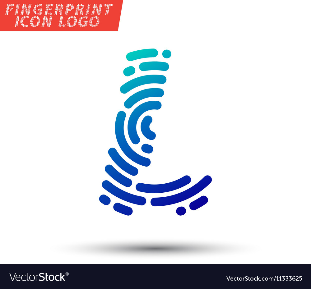 Fingerprint Schriftart Logo Icon