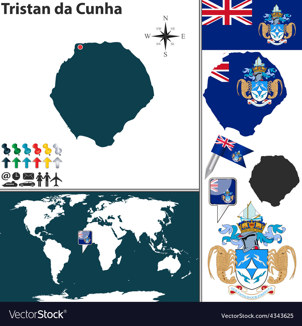 Tristan da cunha map