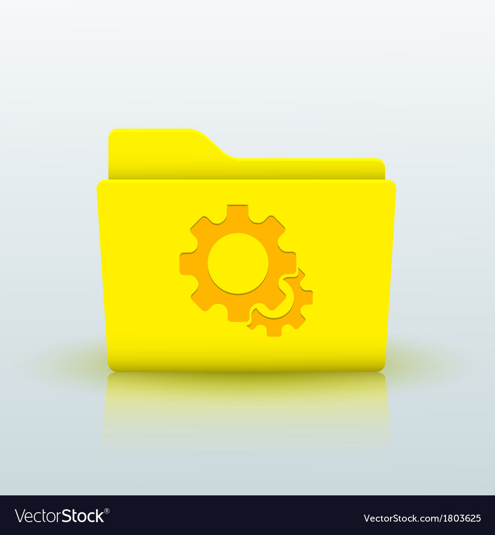 Yellow folder on blue background eps10