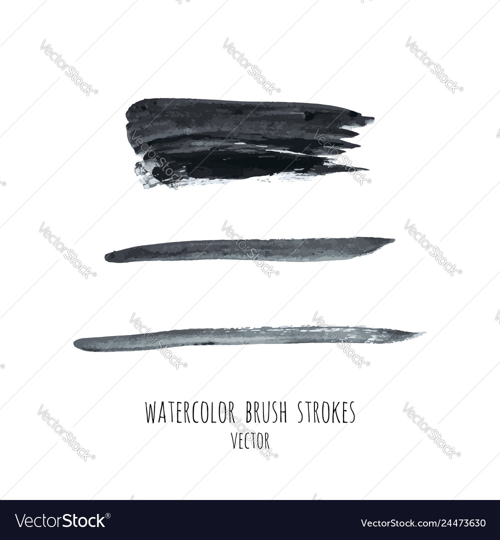 Dark black grunge watercolor ink texture set