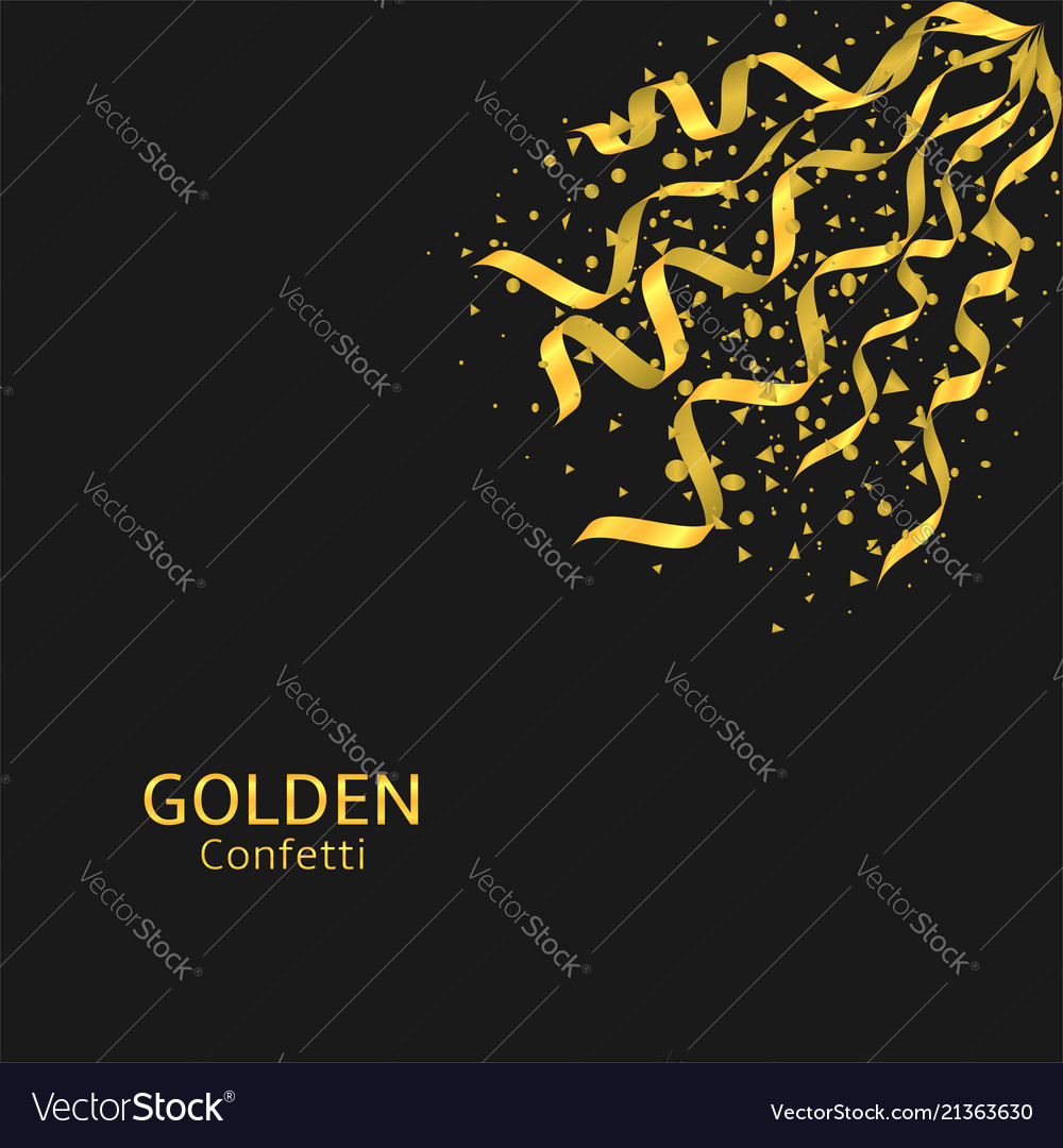 Golden confetti background