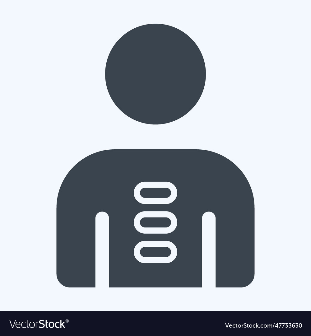 Icon posture related to orthopedic symbol glyph Vector Image