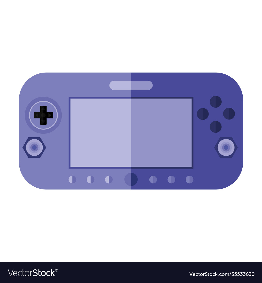 Purple videogame console icon design Royalty Free Vector