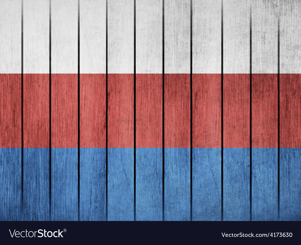 Wooden grunge flag of russia