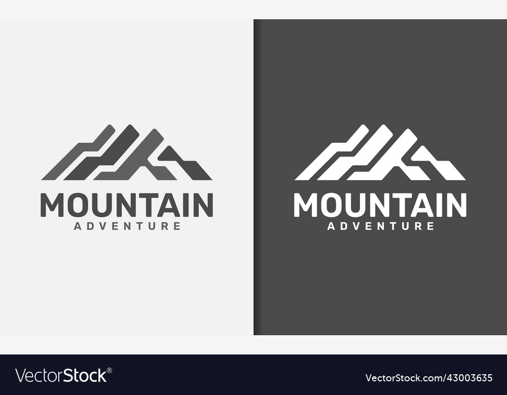 Abstract mountain logo design with minimalist Vector Image