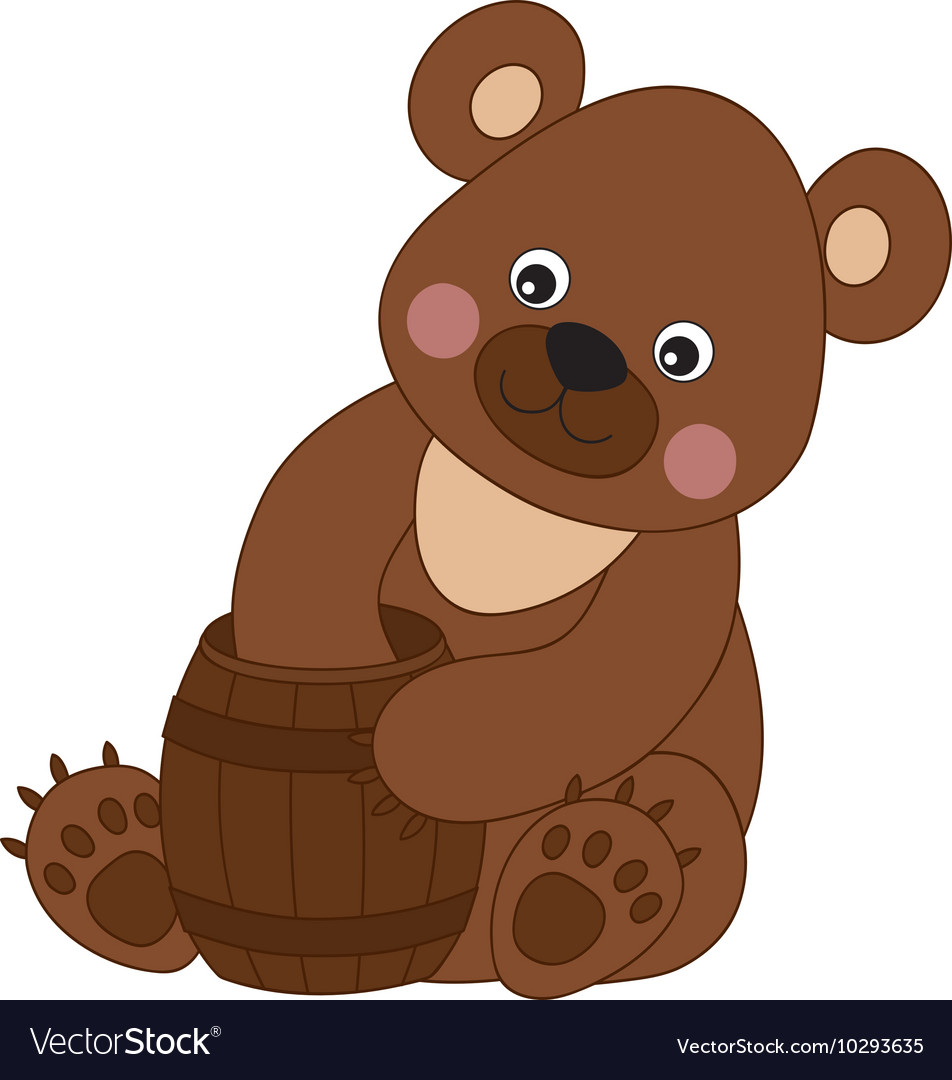 Baby bear Royalty Free Vector Image - VectorStock