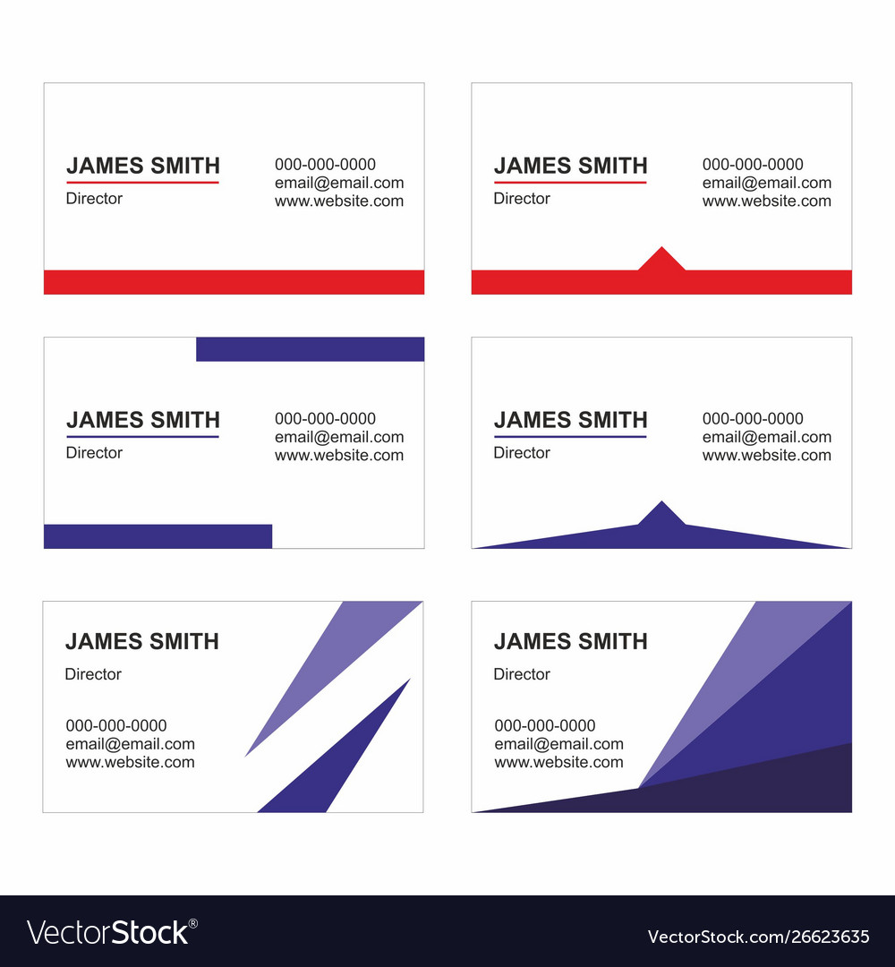 Business card templates set - printable Royalty Free Vector Regarding Free Template Business Cards To Print