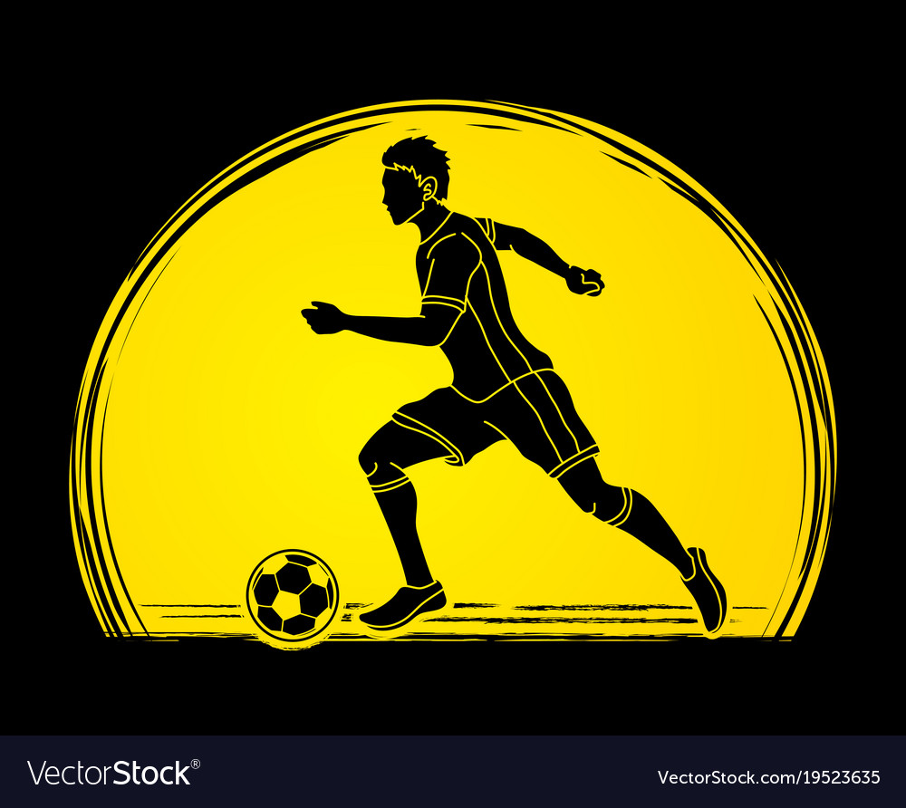 Soccer player running with ball