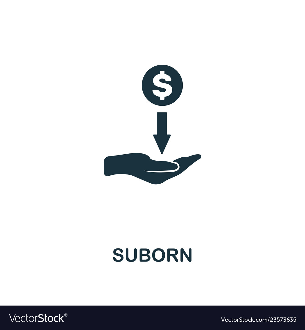 Suborn icon premium style design from corruption