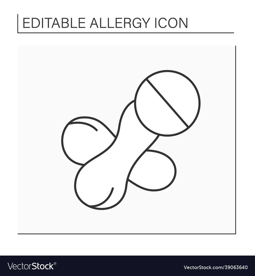 Allergiker zum Essen Linie Symbol