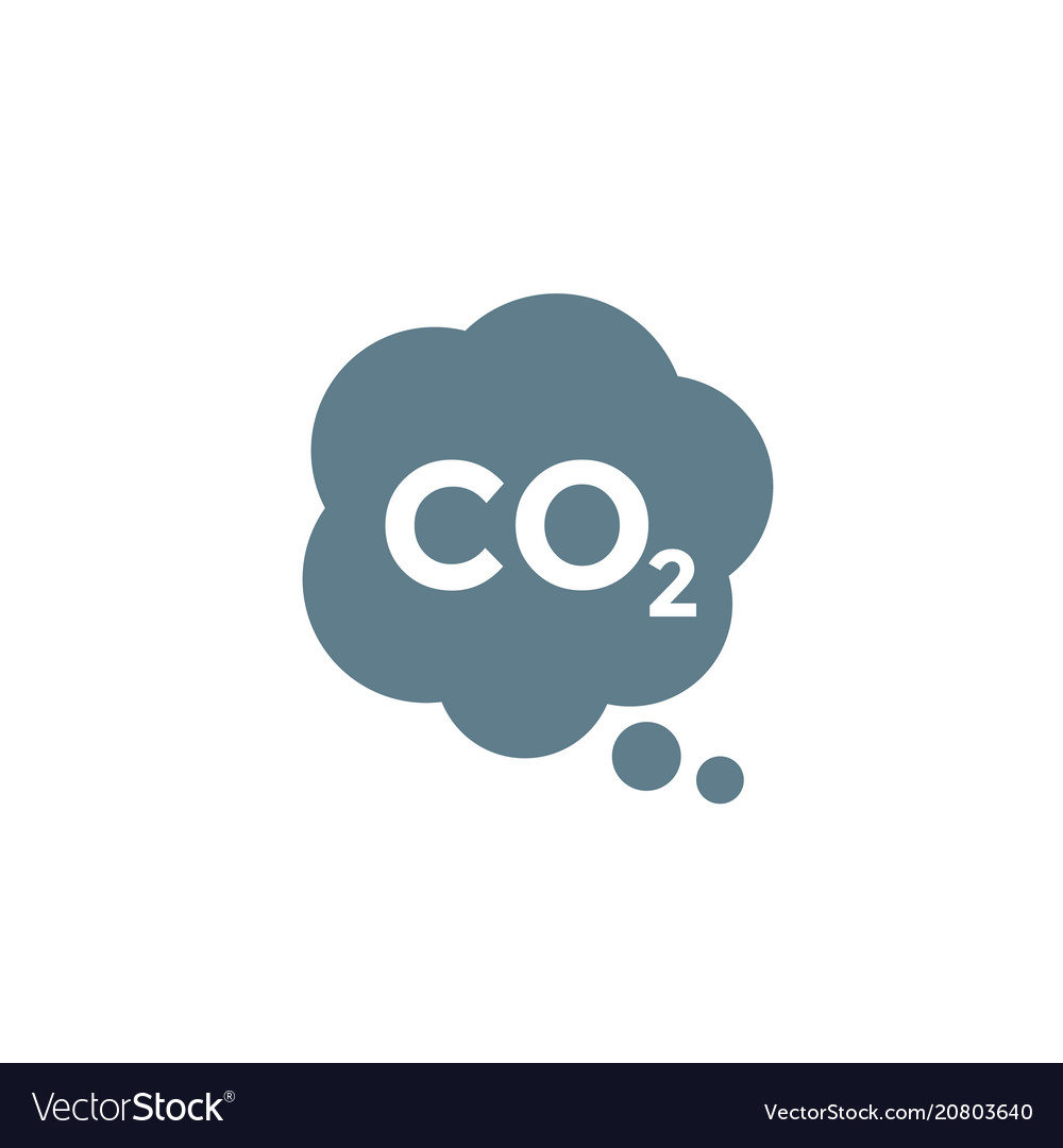 Co2 Emission Carbon Dioxide Icon On White Vector Image 9770