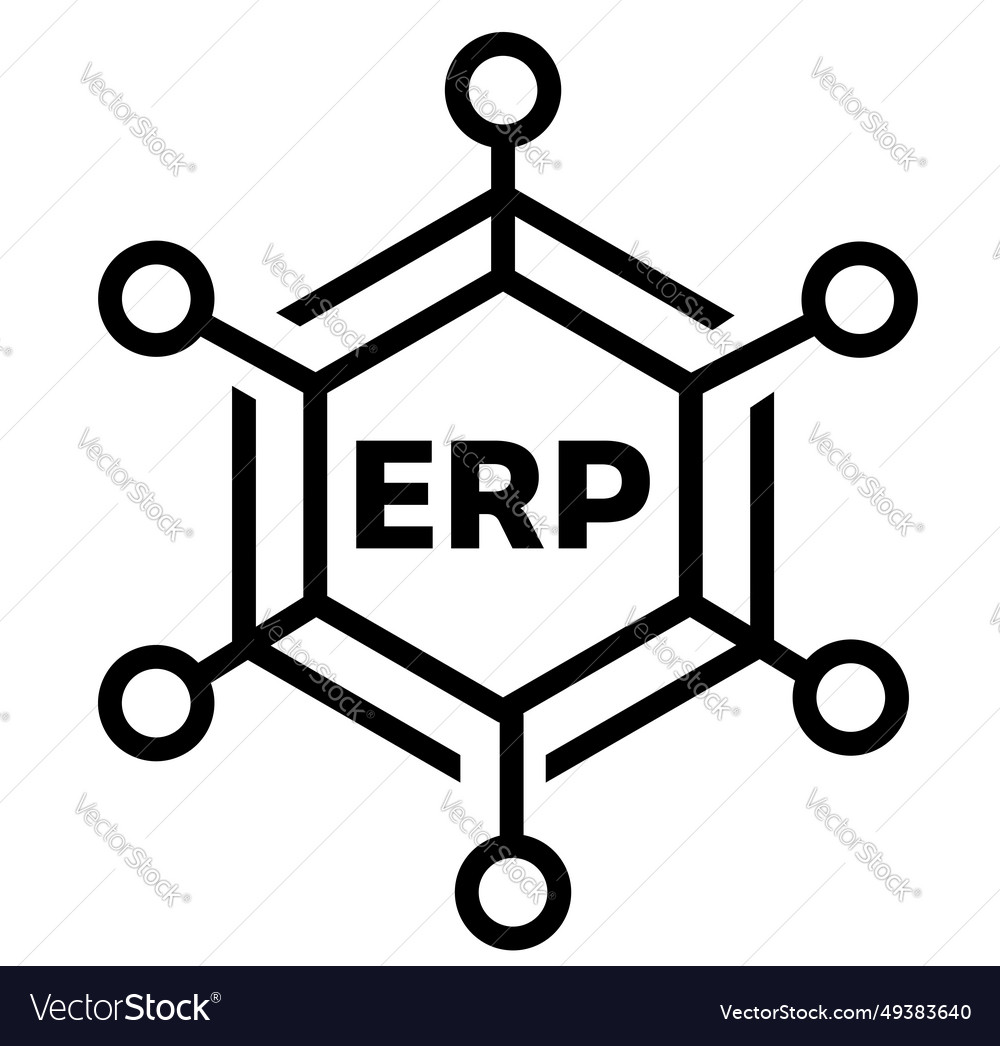 Erp system icon enterprise resource planning Vector Image