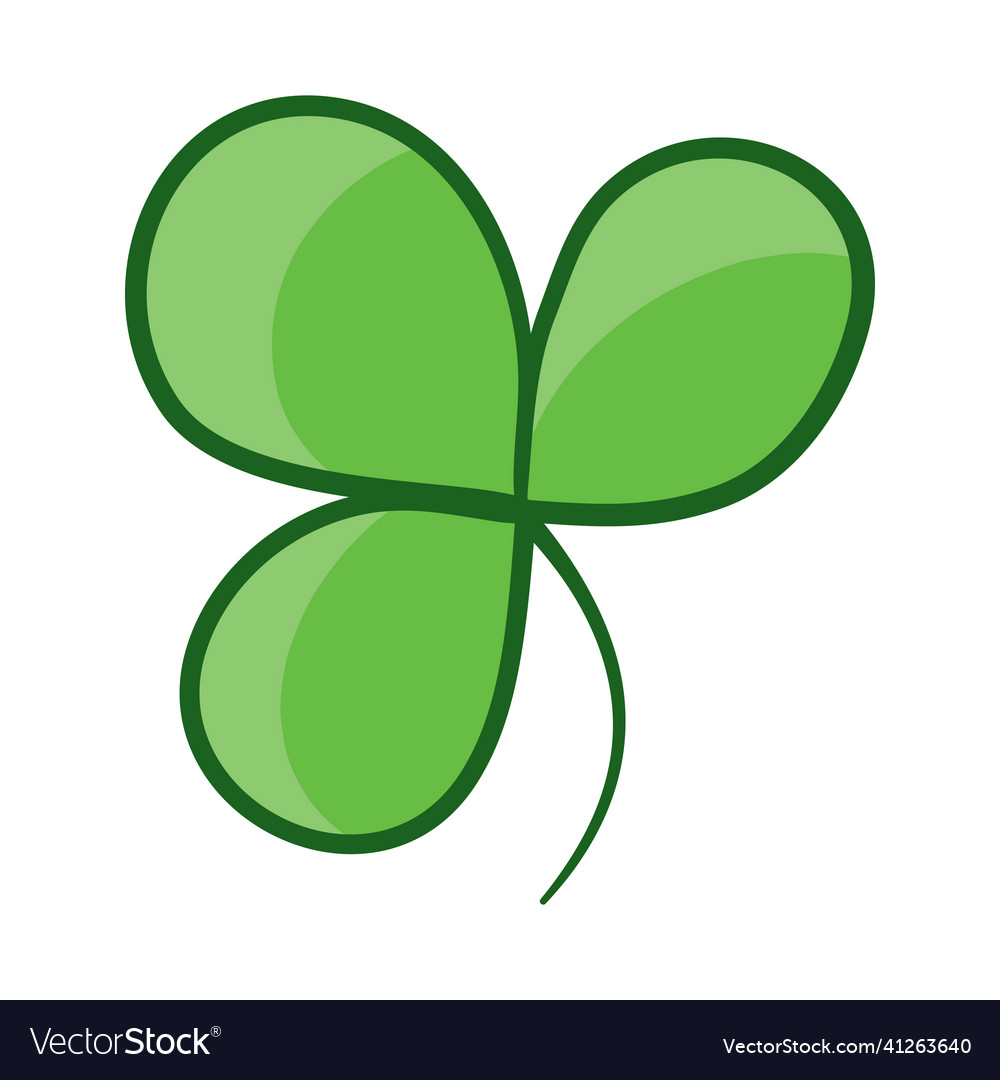 Flat style of st patricks day green lucky clover