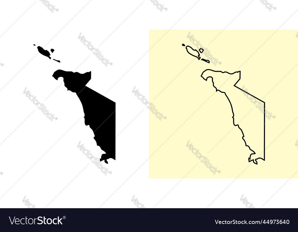 Occidental mindoro map philippines asia filled Vector Image