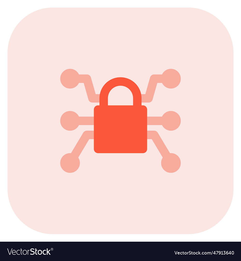 To secure data encryption locks are utilized Vector Image