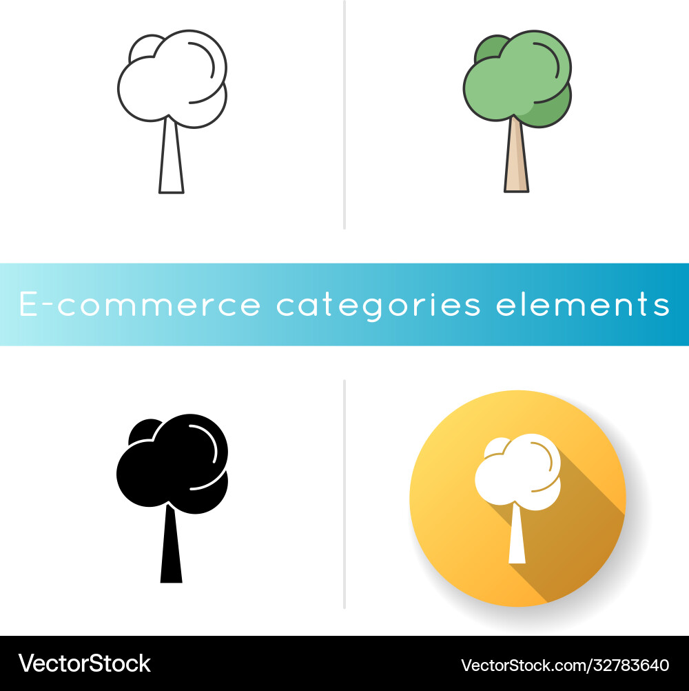 Tree icon Royalty Free Vector Image - VectorStock