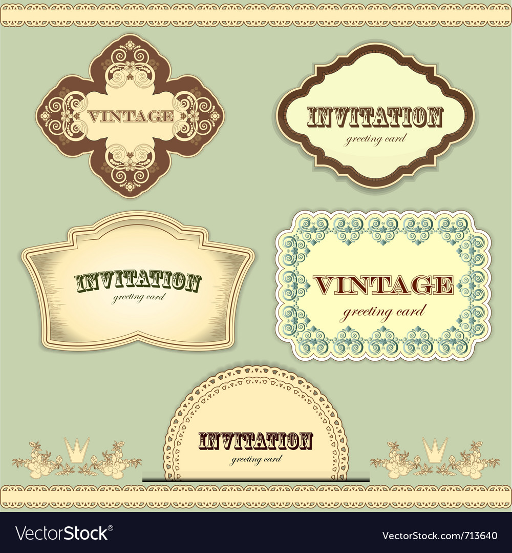 Vintage labels set Royalty Free Vector Image - VectorStock