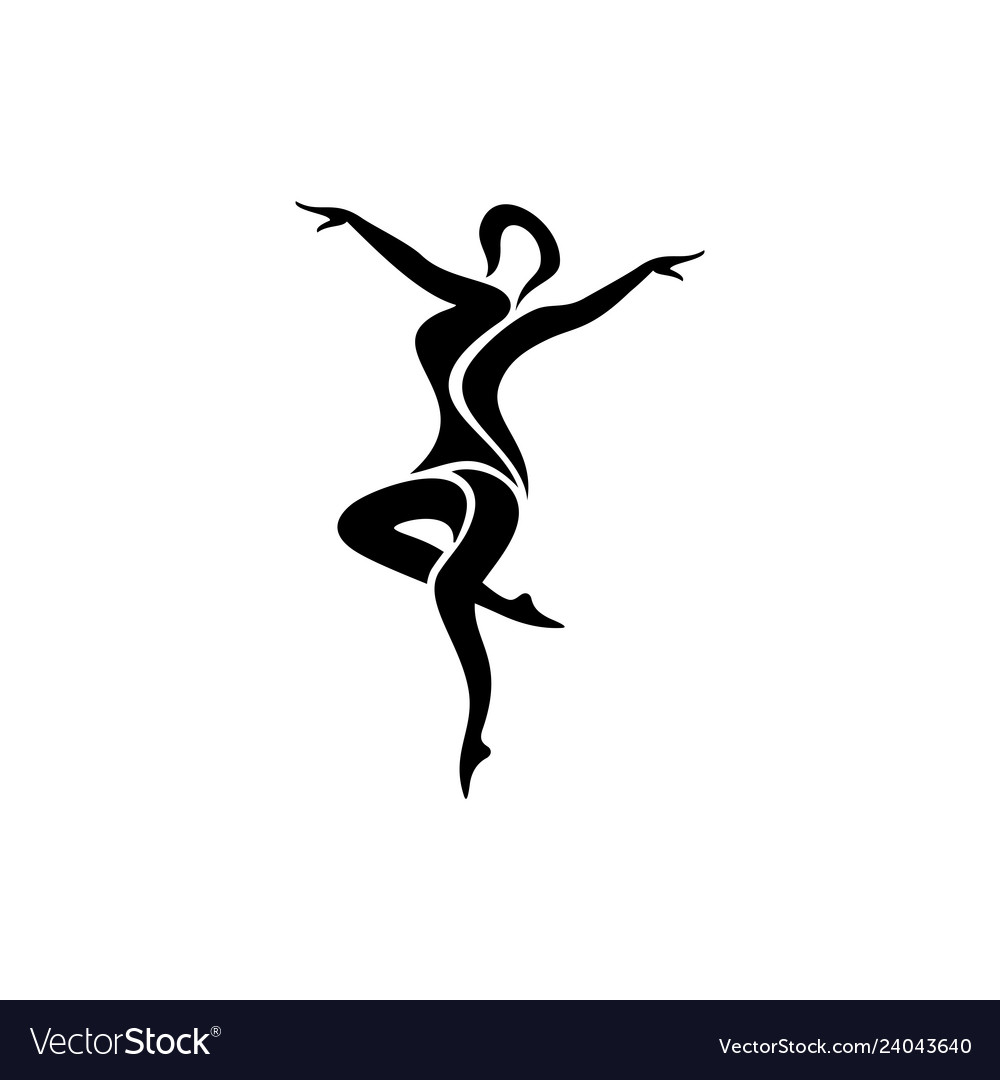 Yoga logo balerina vector image Yoga logo balerina