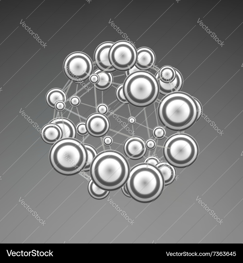 3d abstract spheres composition technology Vector Image