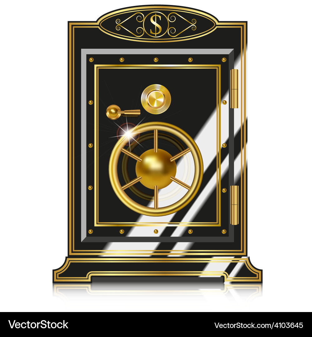 Antique safe Royalty Free Vector Image - VectorStock