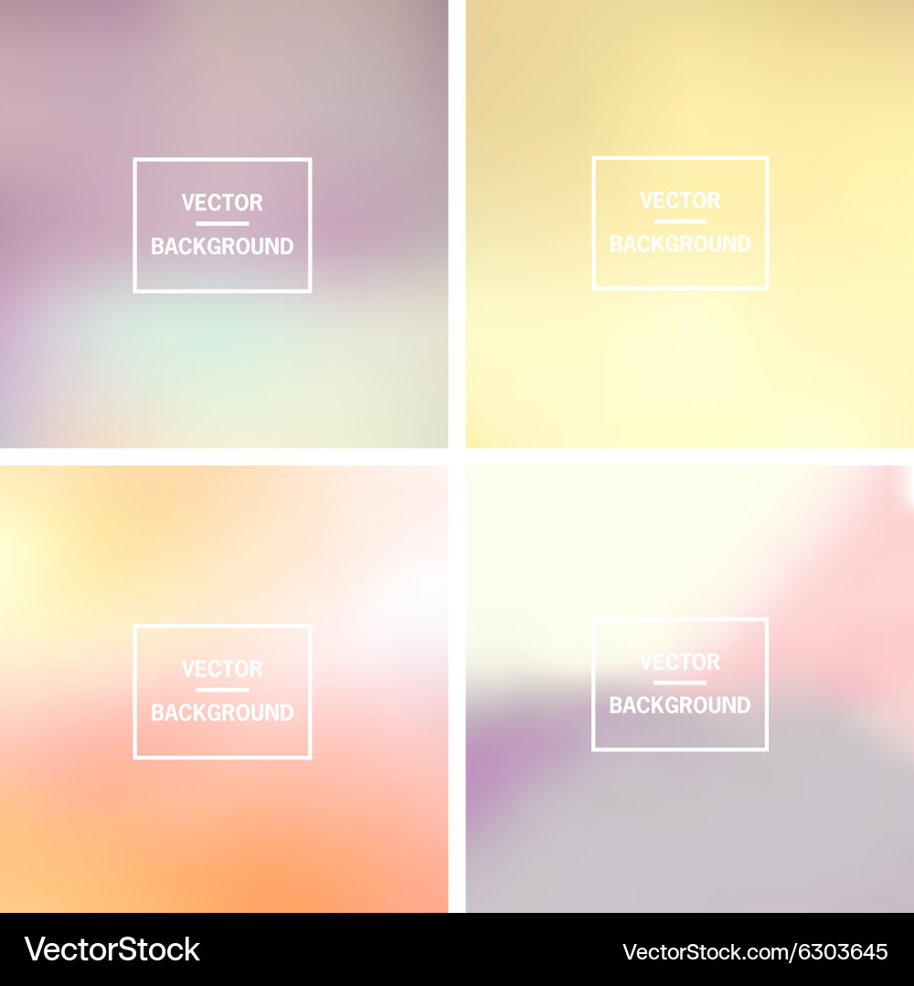Blurred backgrounds collection Royalty Free Vector Image
