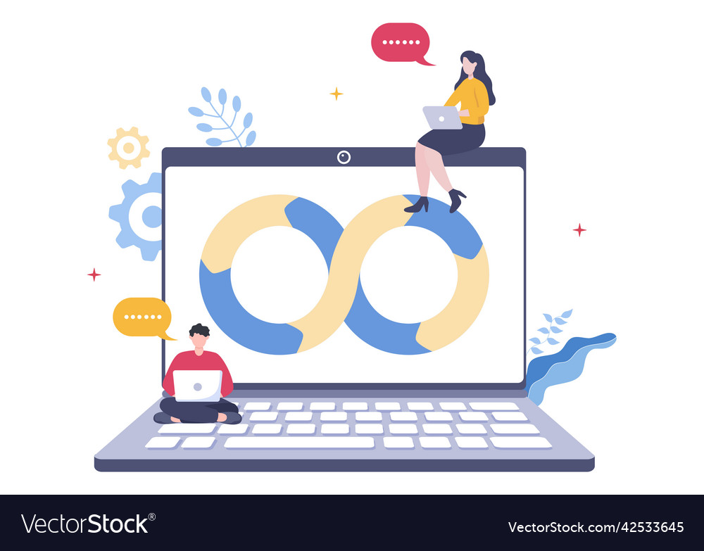 Business workflow organization and management Vector Image