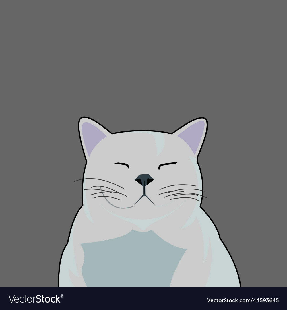 Cute cat simple cartoon design