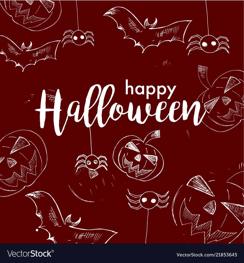 Happy halloween lettering Royalty Free Vector Image