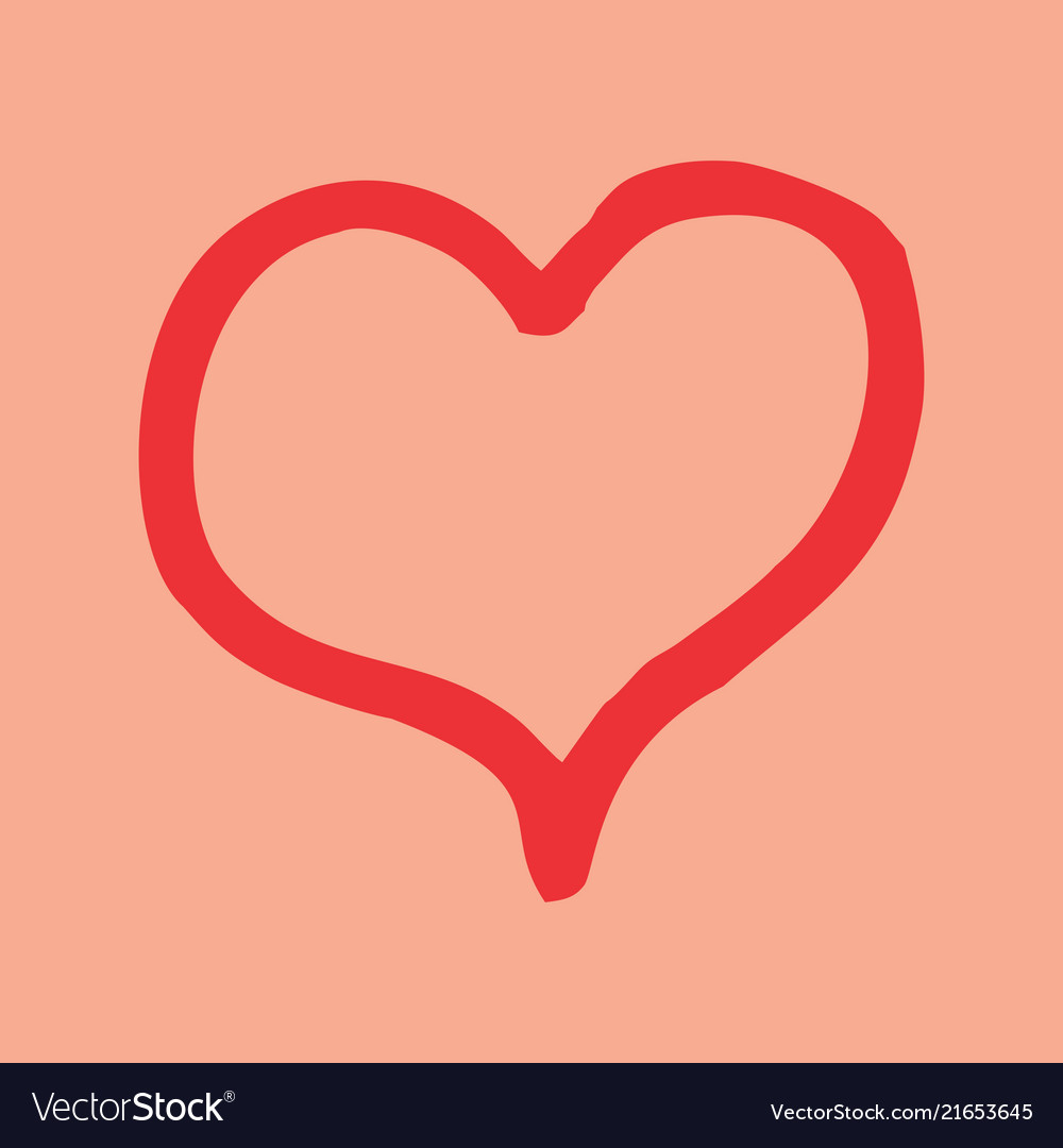 Heart freehand Royalty Free Vector Image - VectorStock