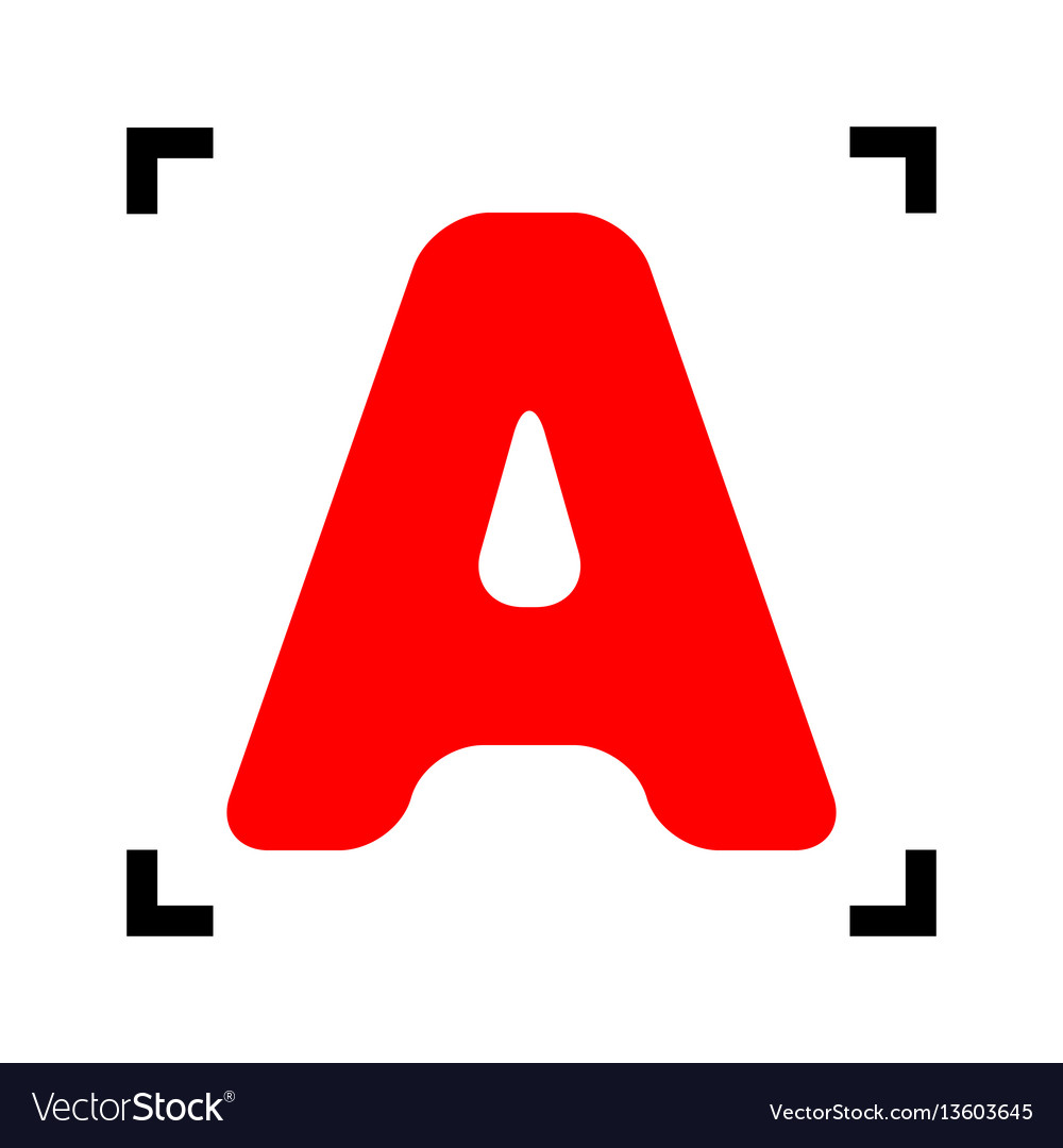 Letter a sign design template element red