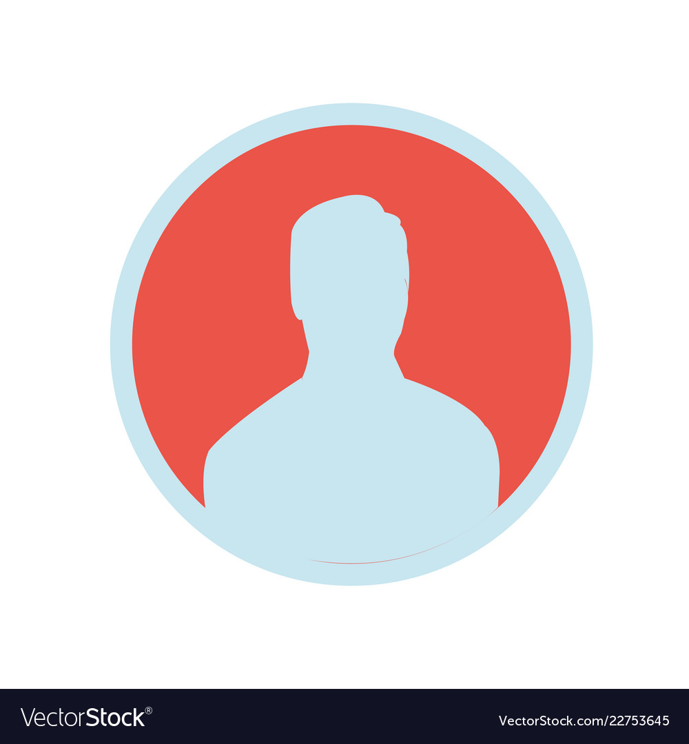 Male user circle icon black avatar Royalty Free Vector Image