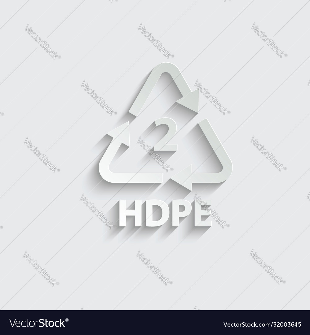 Paper plastic recycling symbol hdpe 2