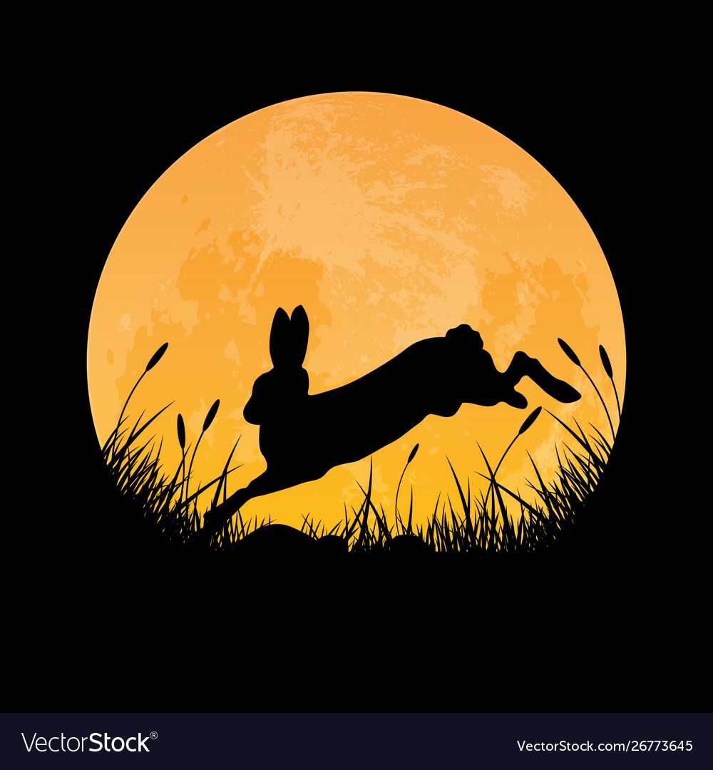 bunny jumping silhouette