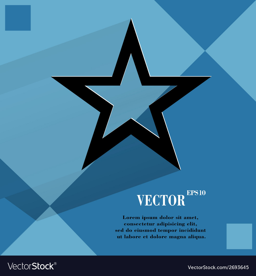 Star web icon on a flat geometric abstract Vector Image