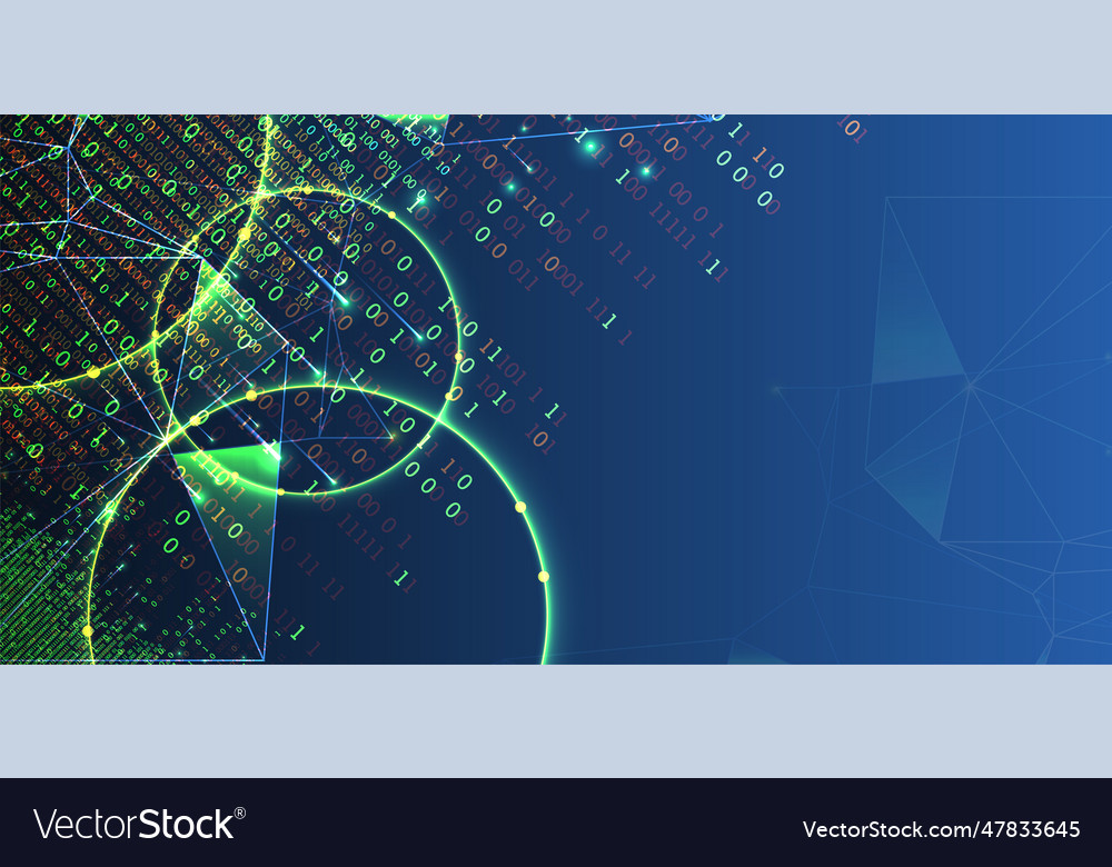Technology background big data concept binary Vector Image