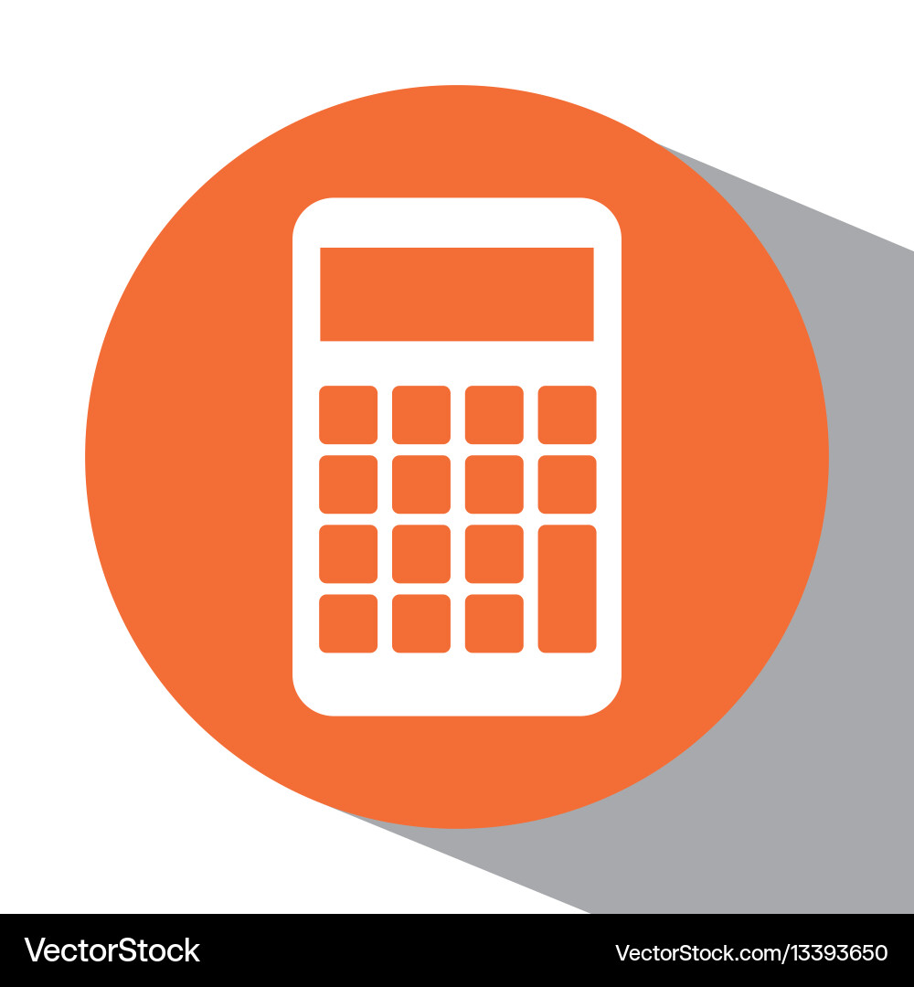 Calculator math isolated icon Royalty Free Vector Image