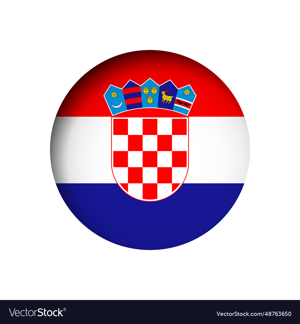 Circle flag of croatia Royalty Free Vector Image